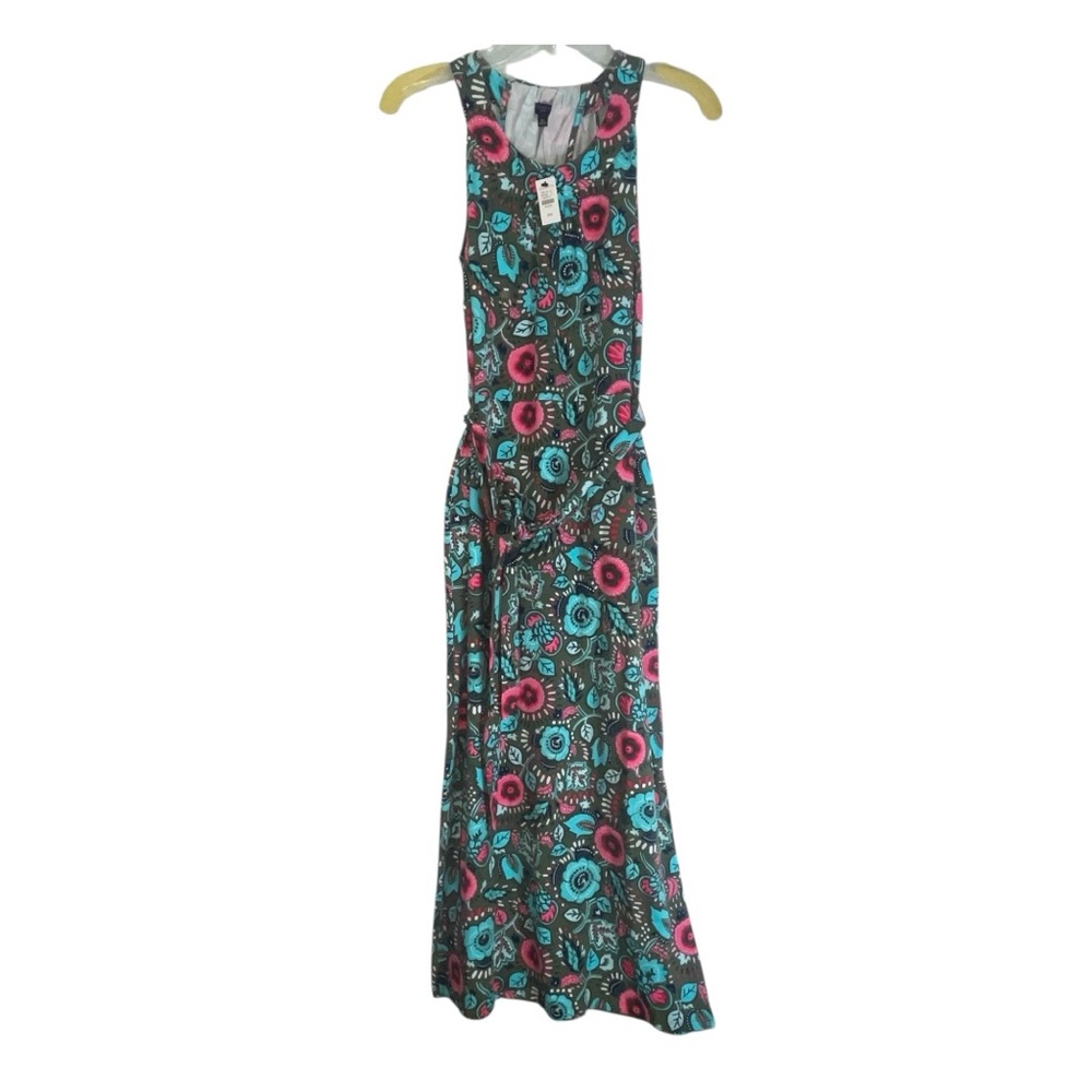 NWT- Talbots Jacobean Floral Jersey Halter maxi dress. Size PM - Picture 5 of 15